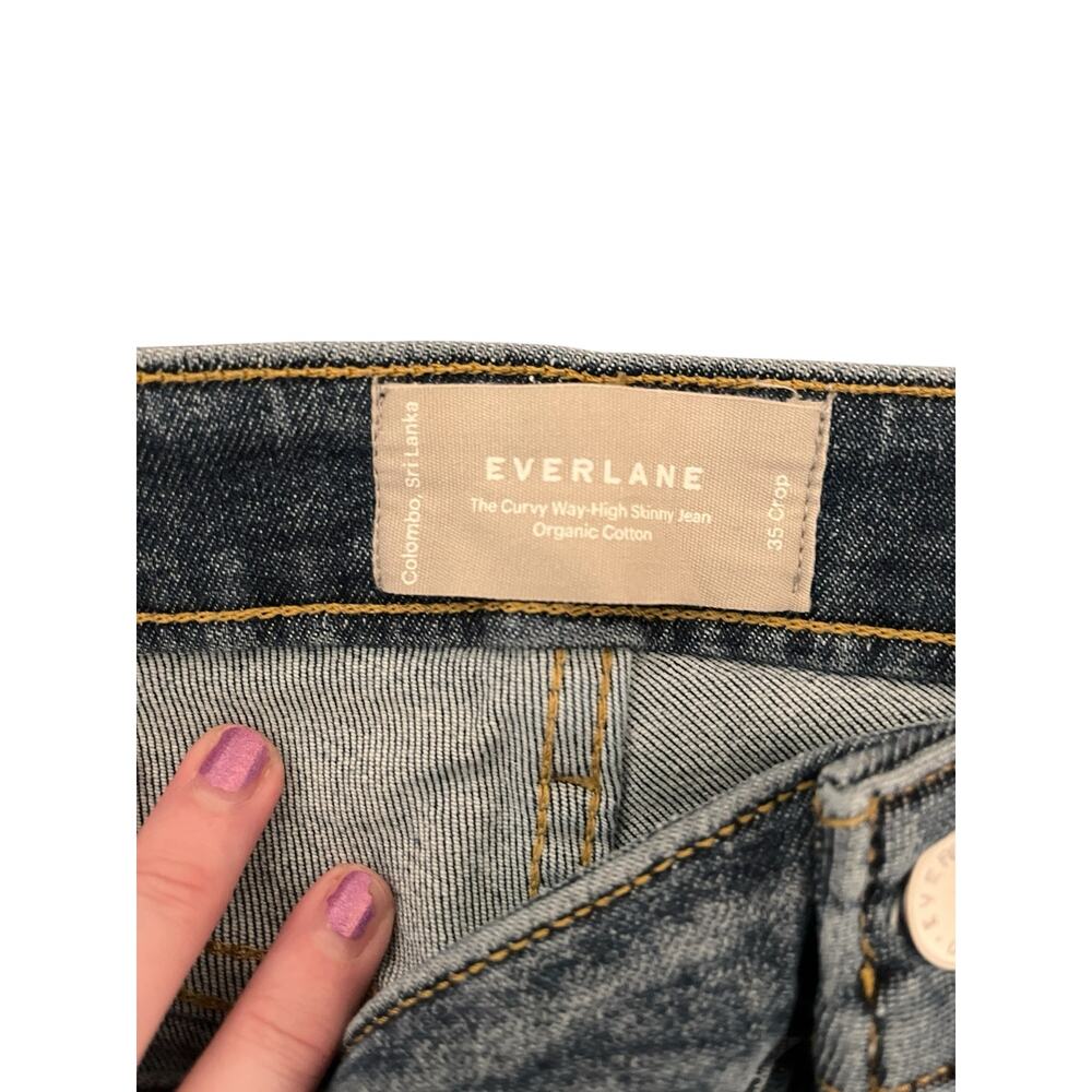 Everlane Womens The Curvy Way-High Skinny Jean Organic Cotton Size 35 Crop - Picture 3 of 5